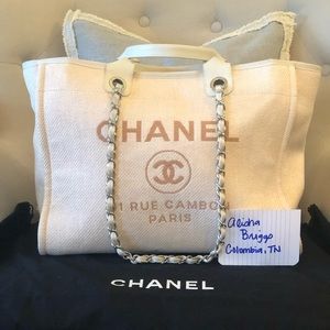 SOLD 💗💗Pink Chanel Deauville Shopping Tote💗💗